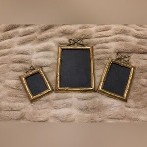 ✨SOLD✨Vintage Brads Regency Bamboo Picture Frames - Set of 3